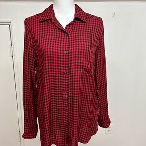 Old Navy Red&Black Checked Shirt Size Medium